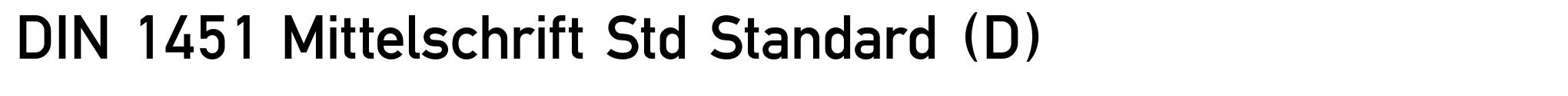 DIN 1451 Mittelschrift Std Standard (D) image